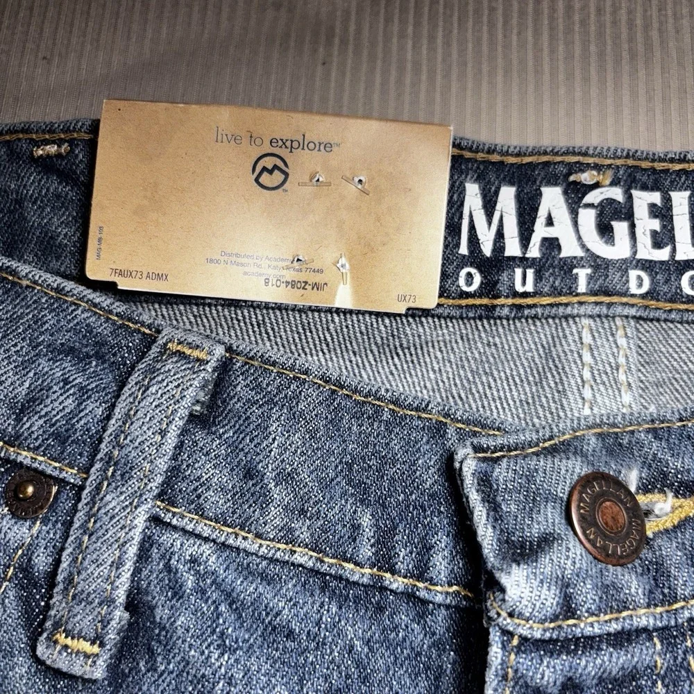 NWT Magellan Outdoors  Men's Denim Jeans 36x34 Med Wash Straight Leg - Picture 3 of 10